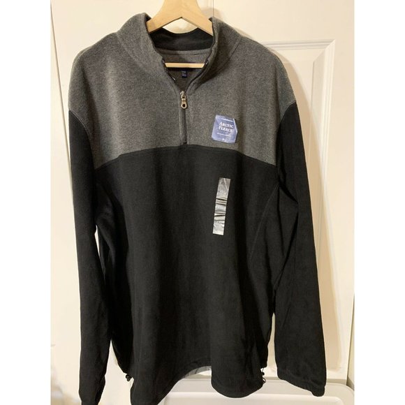 New Croft & Borrow Men’s s Sz XXL Black Gray 1/4 Zip Dressy Casual Nwt - Picture 3 of 5